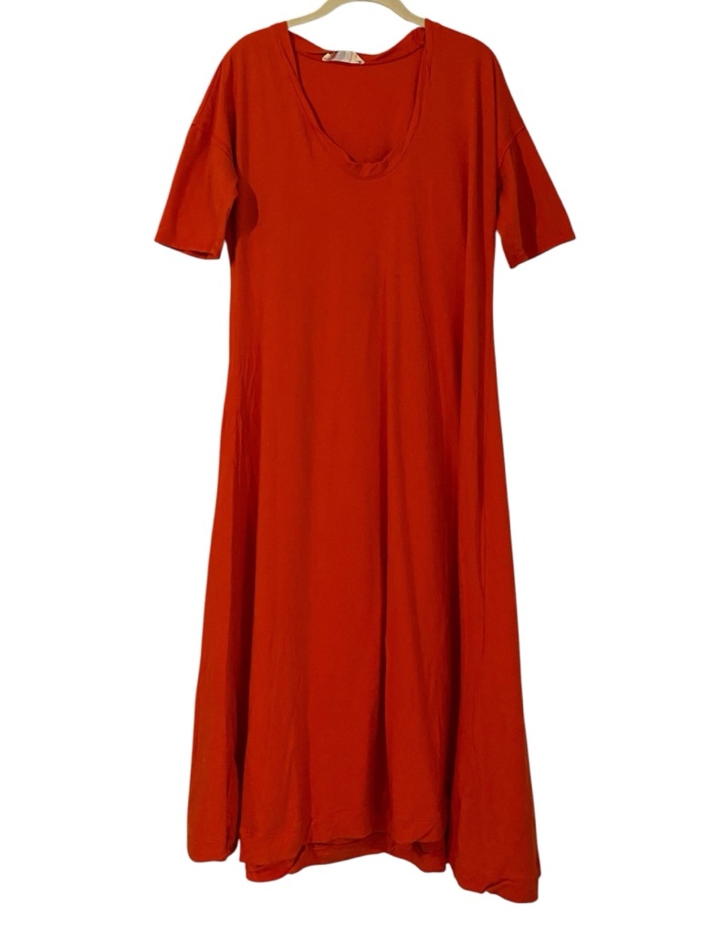 Stained FB Beach Scoop Neck A-Line Maxi Dress. V neck. Inverted Hem  Sz M 🦋